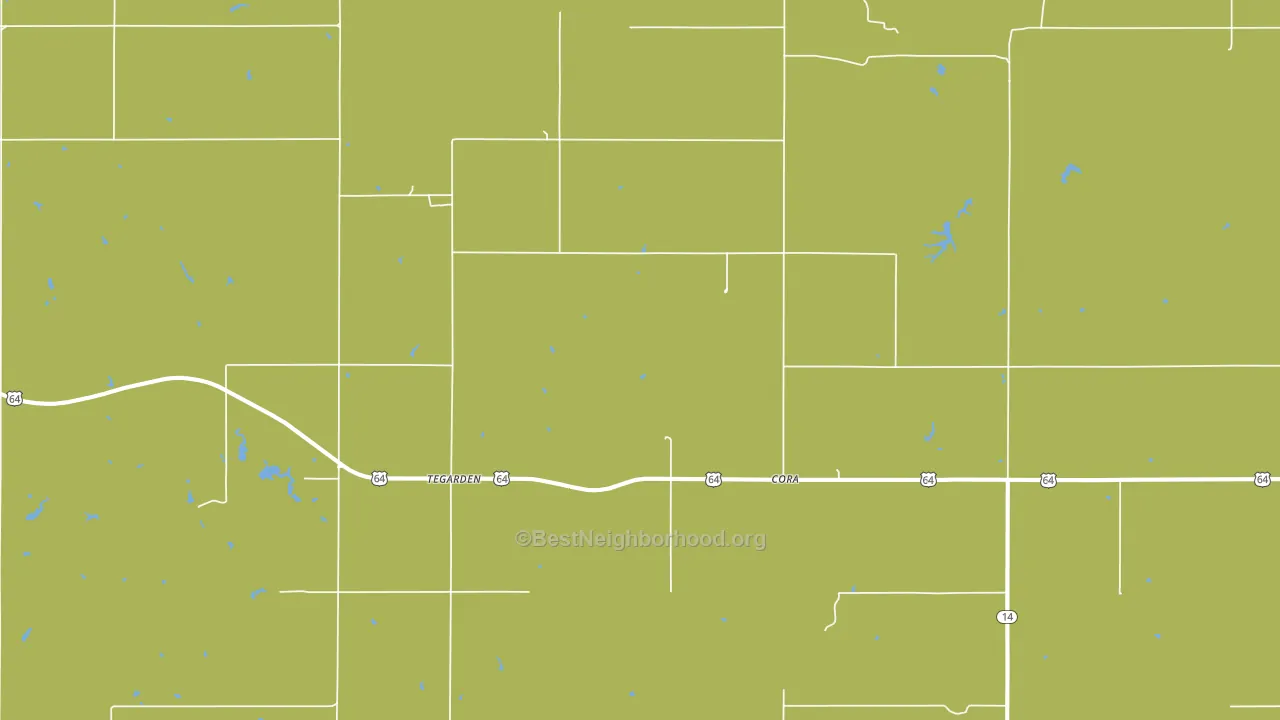 Tegarden, OK block-group voter-turnout map