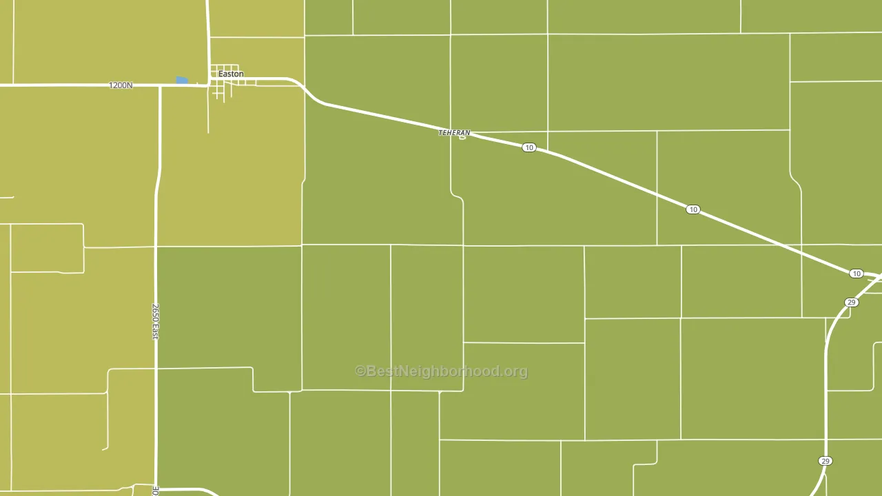 Teheran, IL block-group voter-turnout map