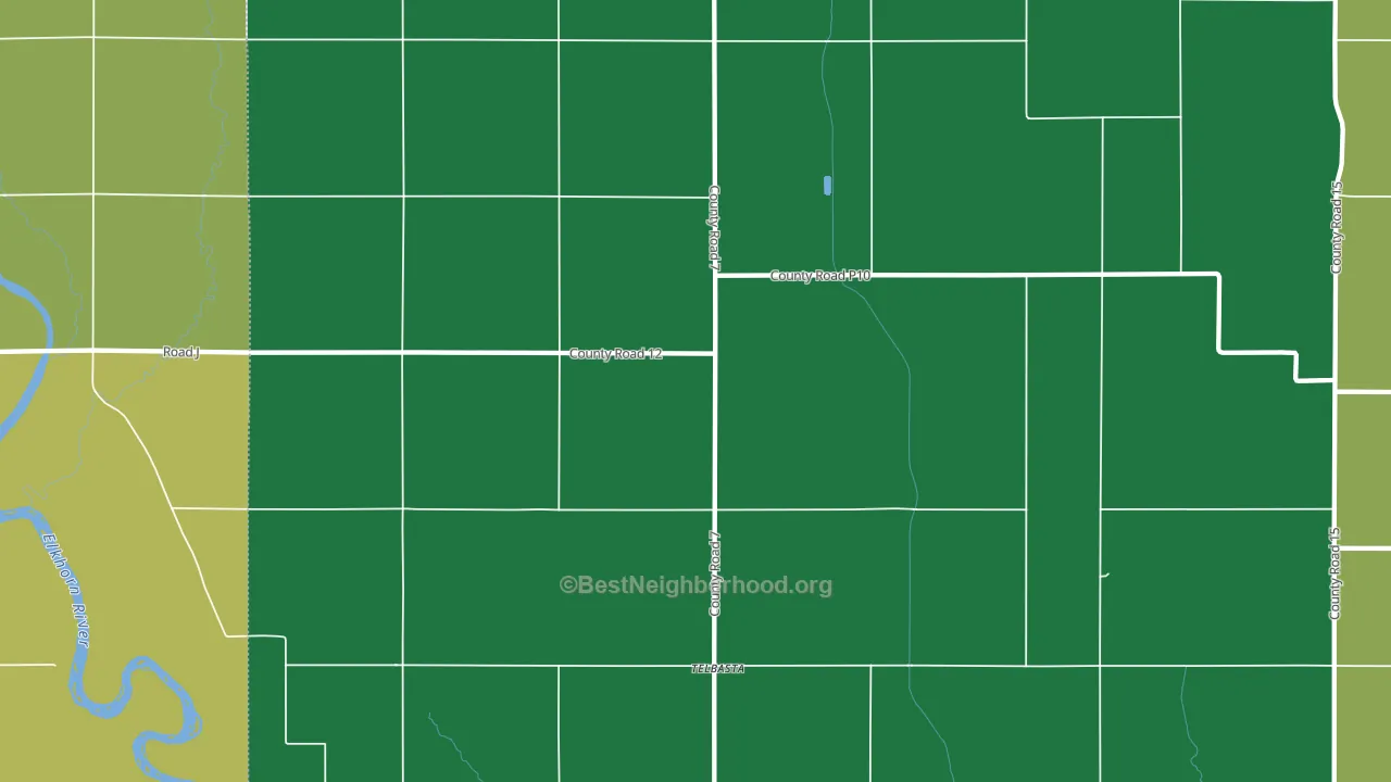 Telbasta, NE block-group voter-turnout map