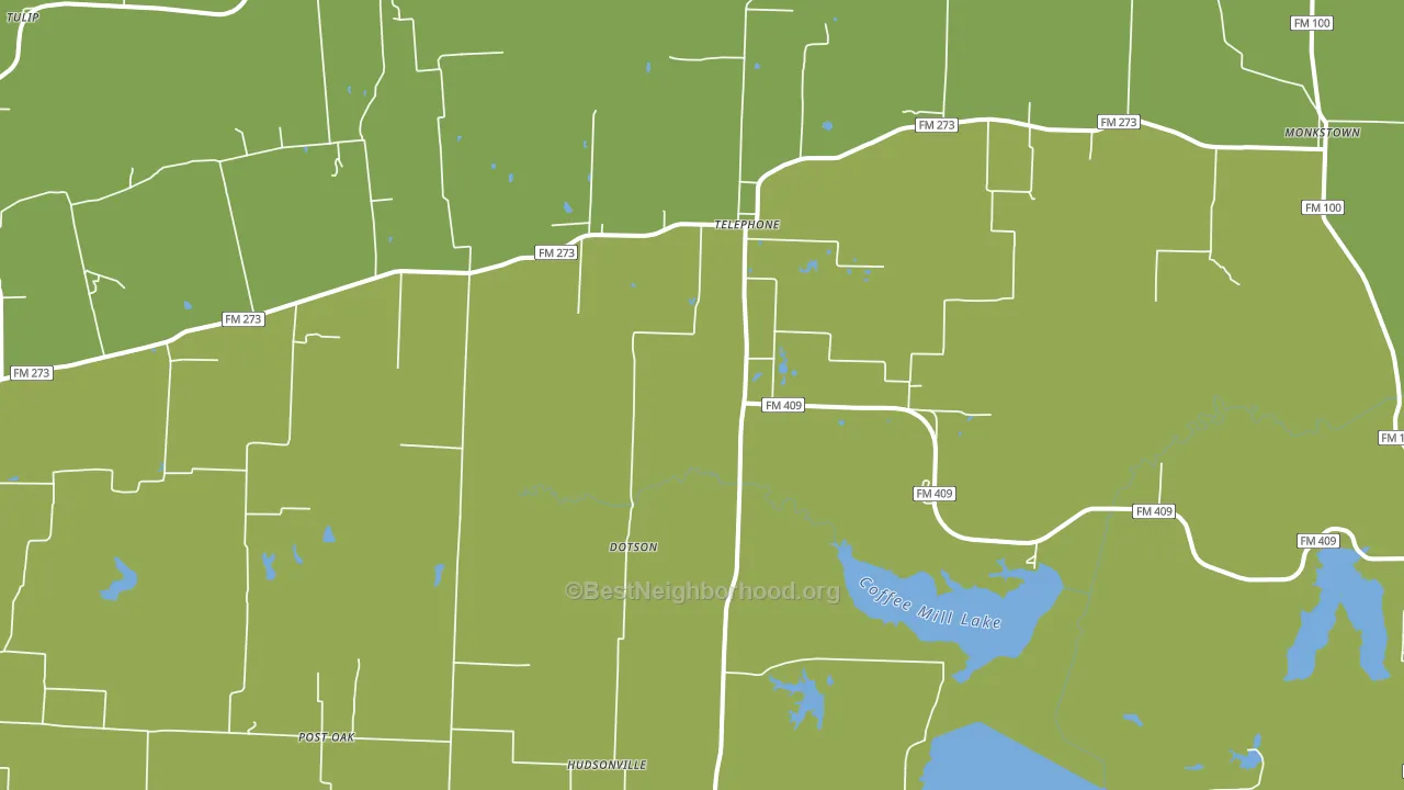 Telephone, TX block-group voter-turnout map
