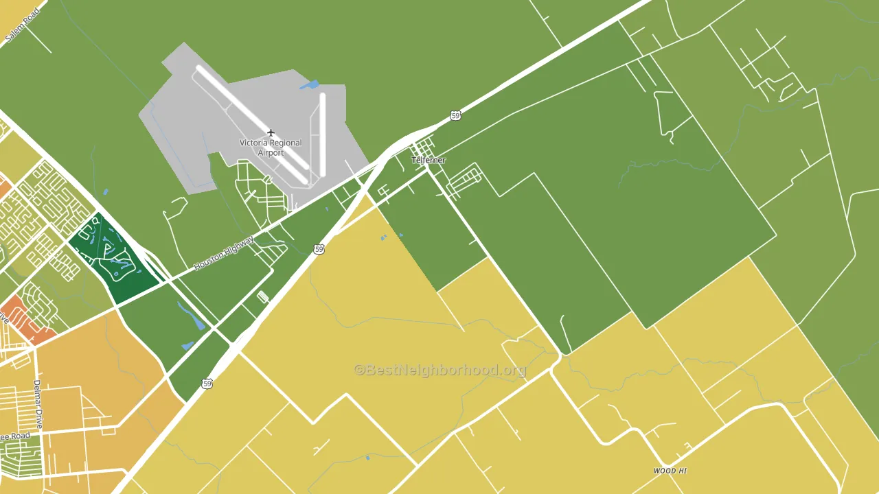 Telferner, TX block-group voter-turnout map
