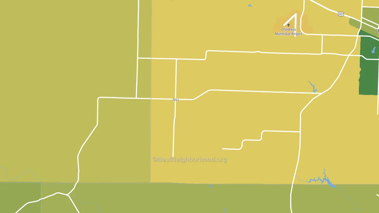 Tell, TX block-group voter-turnout map