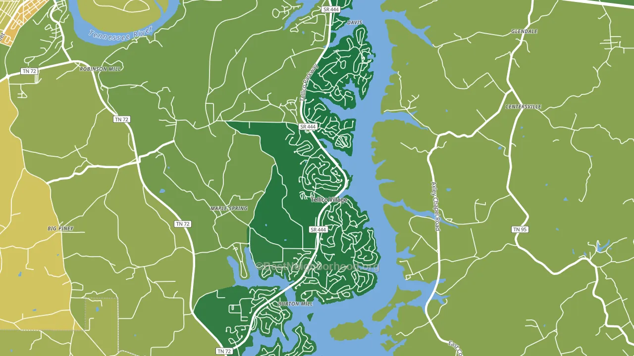 Tellico Village, TN block-group voter-turnout map
