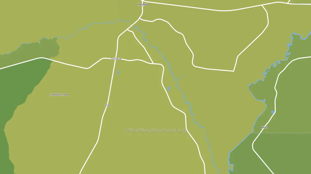 Telogia, FL block-group voter-turnout map