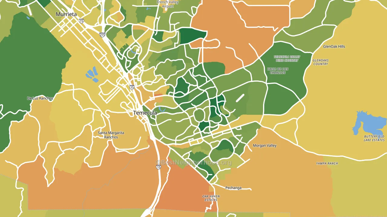 Temecula, CA block-group voter-turnout map