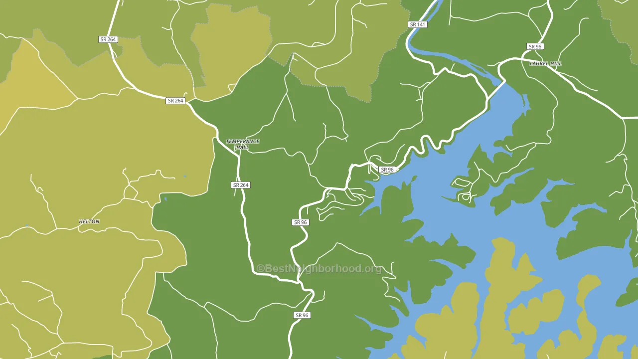 Temperance Hall, TN block-group voter-turnout map
