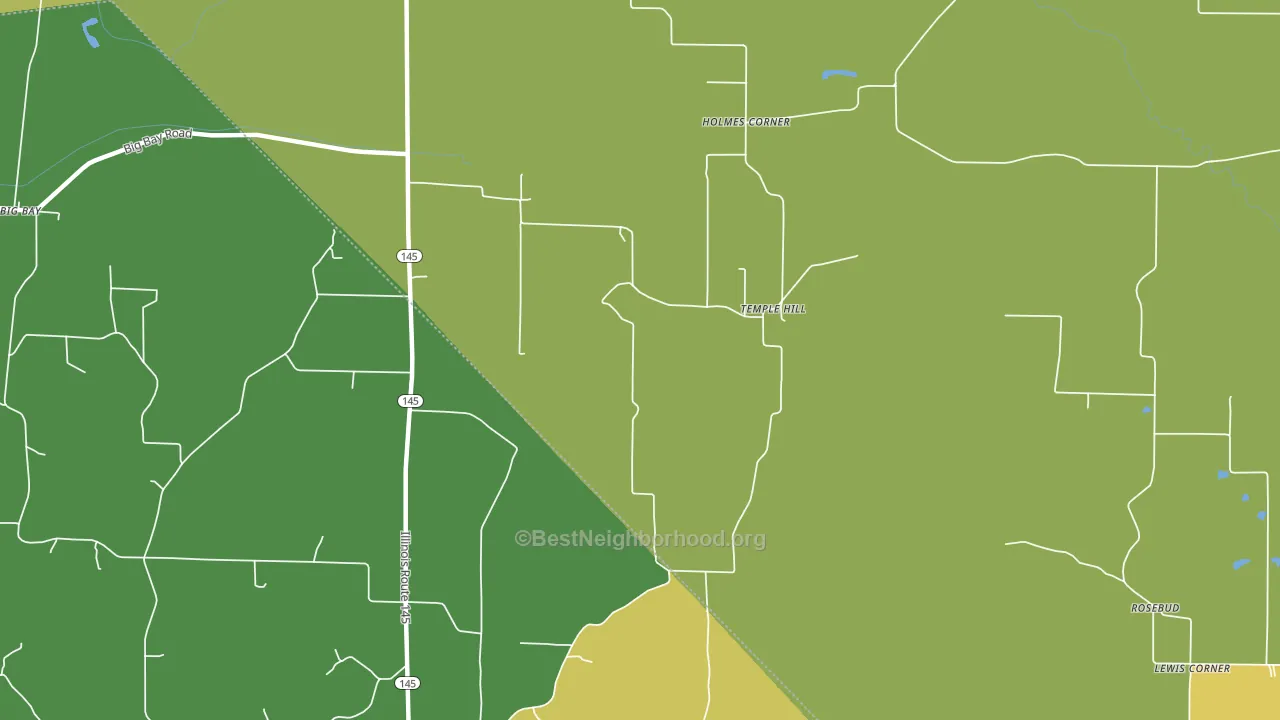 Temple Hill, IL block-group voter-turnout map