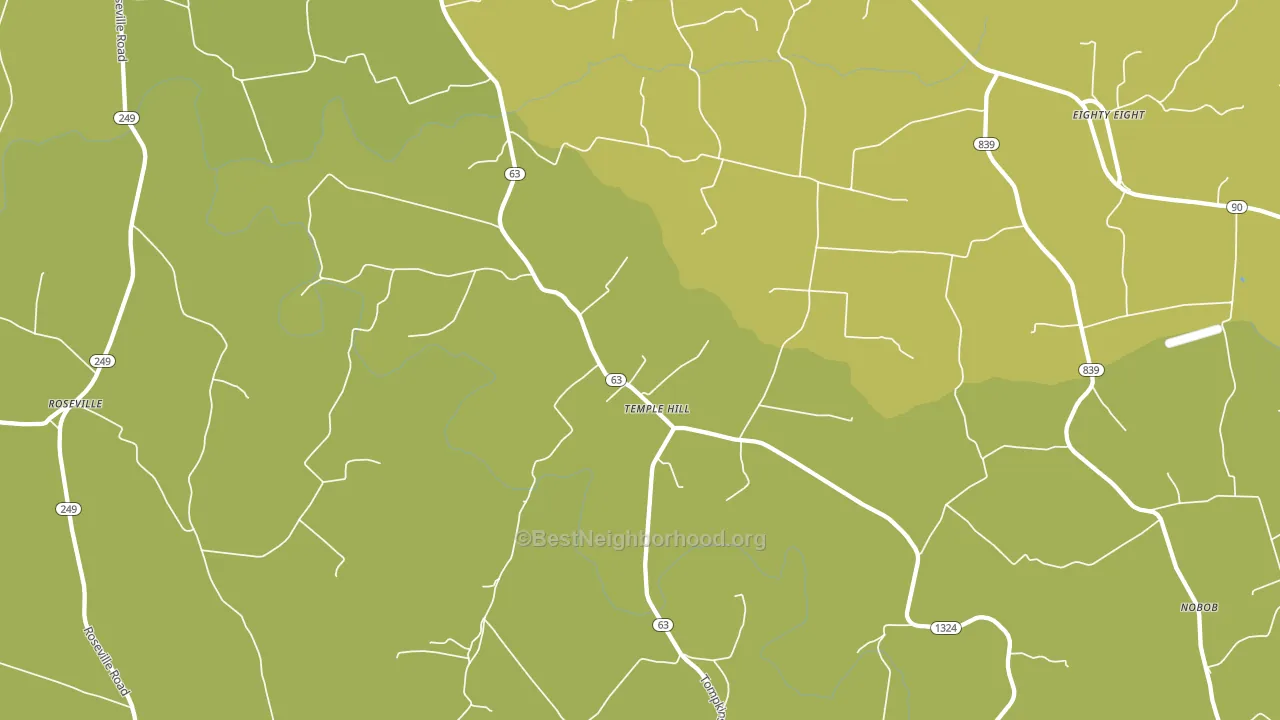 Temple Hill, KY block-group voter-turnout map