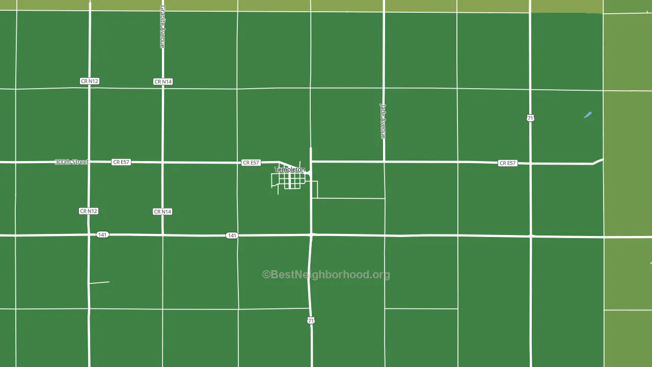 Templeton, IA block-group voter-turnout map