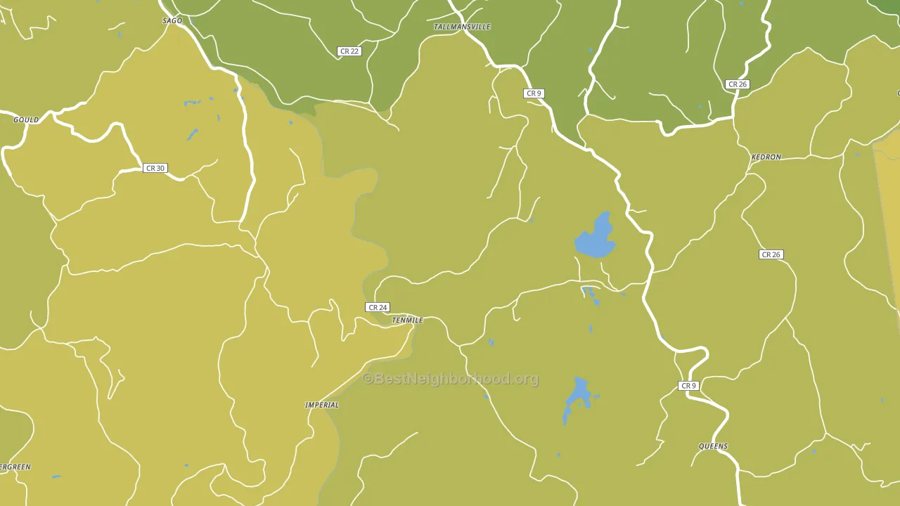 Tenmile, WV block-group voter-turnout map