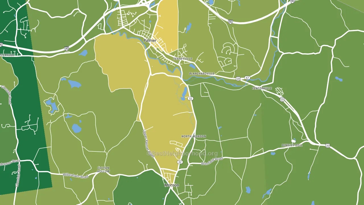 Tennyville, MA block-group voter-turnout map