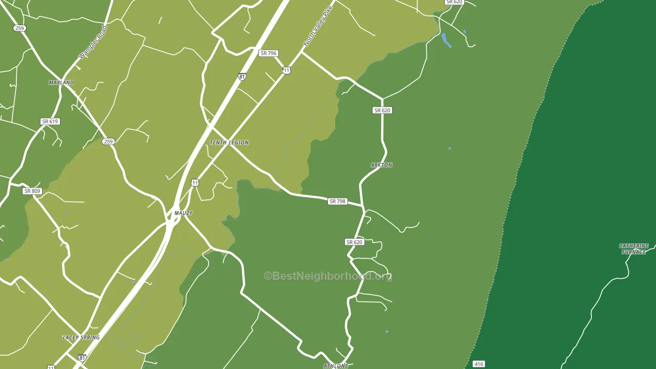 Tenth Legion, VA block-group voter-turnout map