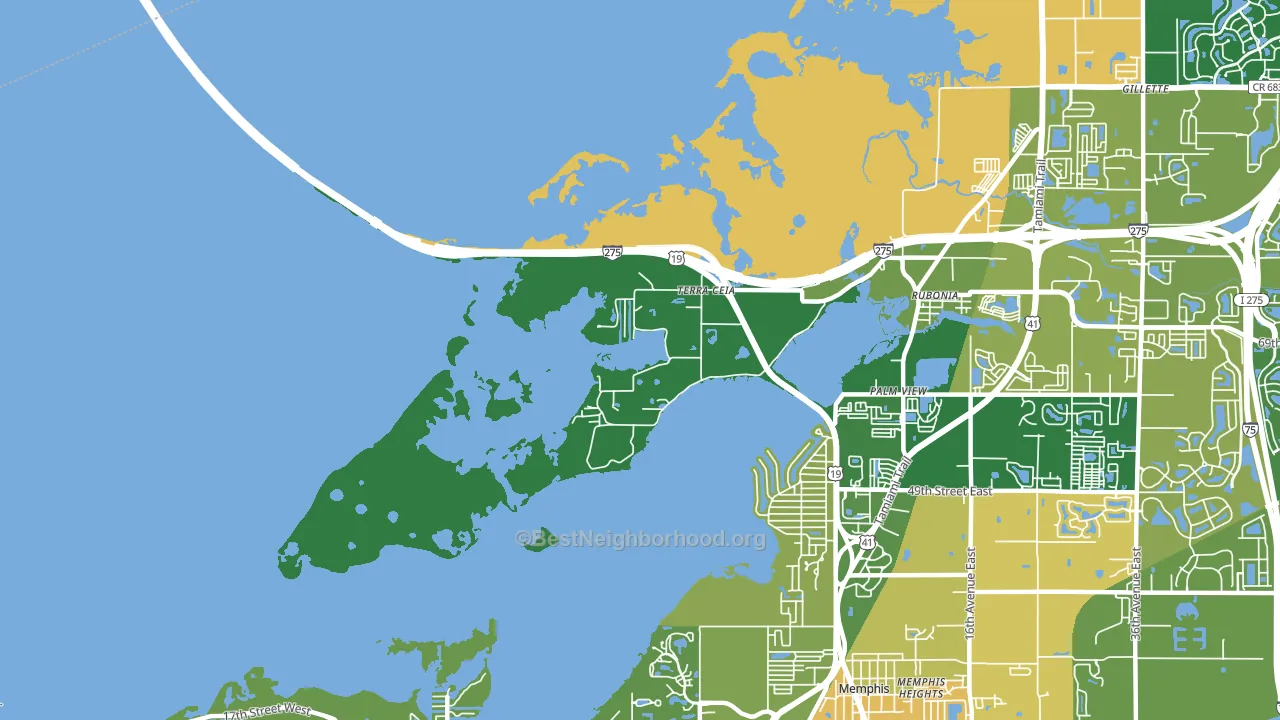 Terra Ceia, FL block-group voter-turnout map