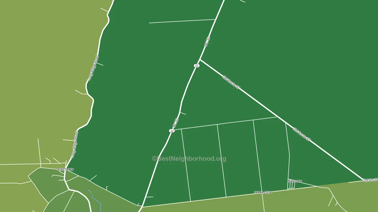 Terra Ceia, NC block-group voter-turnout map