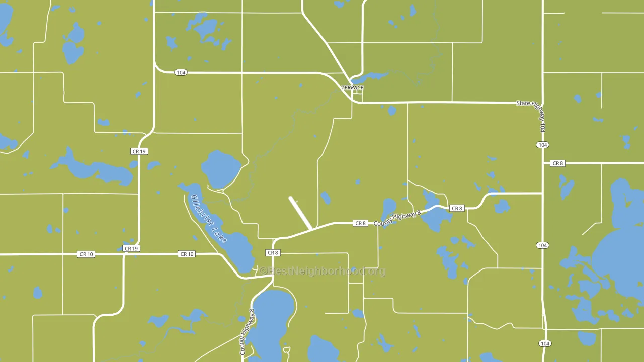 Terrace, MN block-group voter-turnout map
