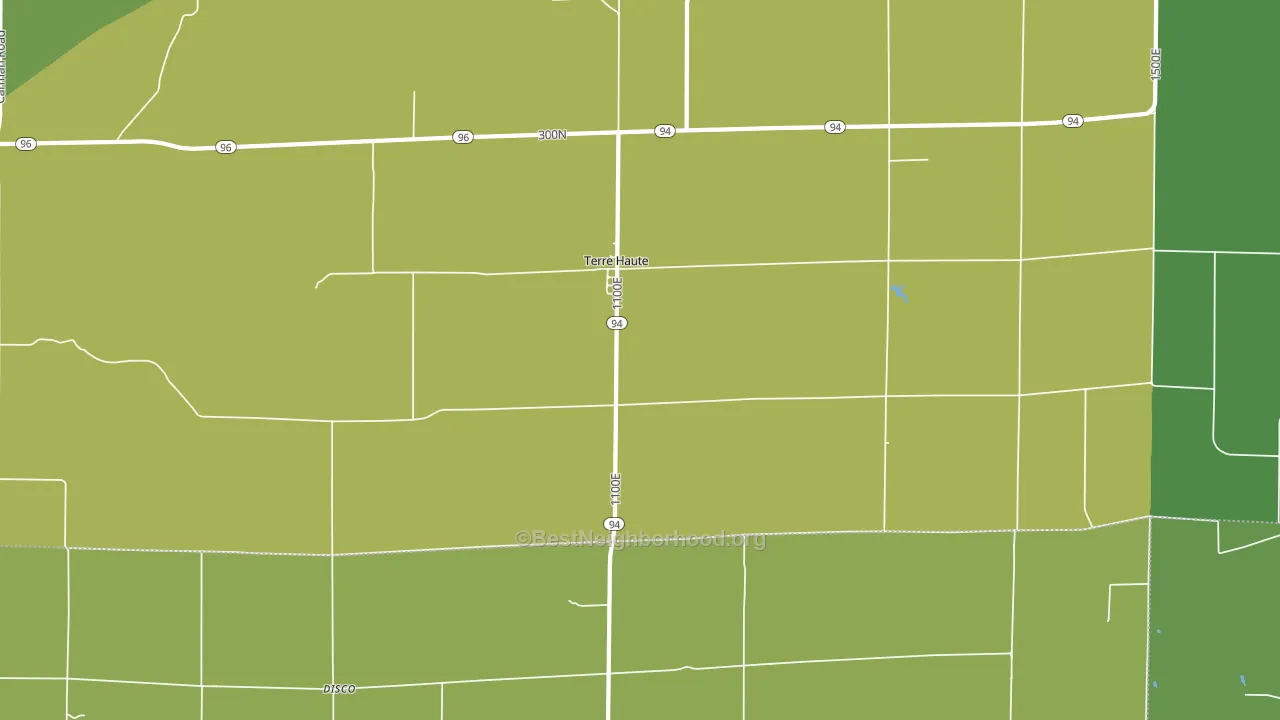 Terre Haute, IL block-group voter-turnout map
