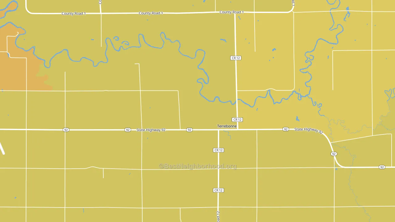 Terrebonne, MN block-group voter-turnout map