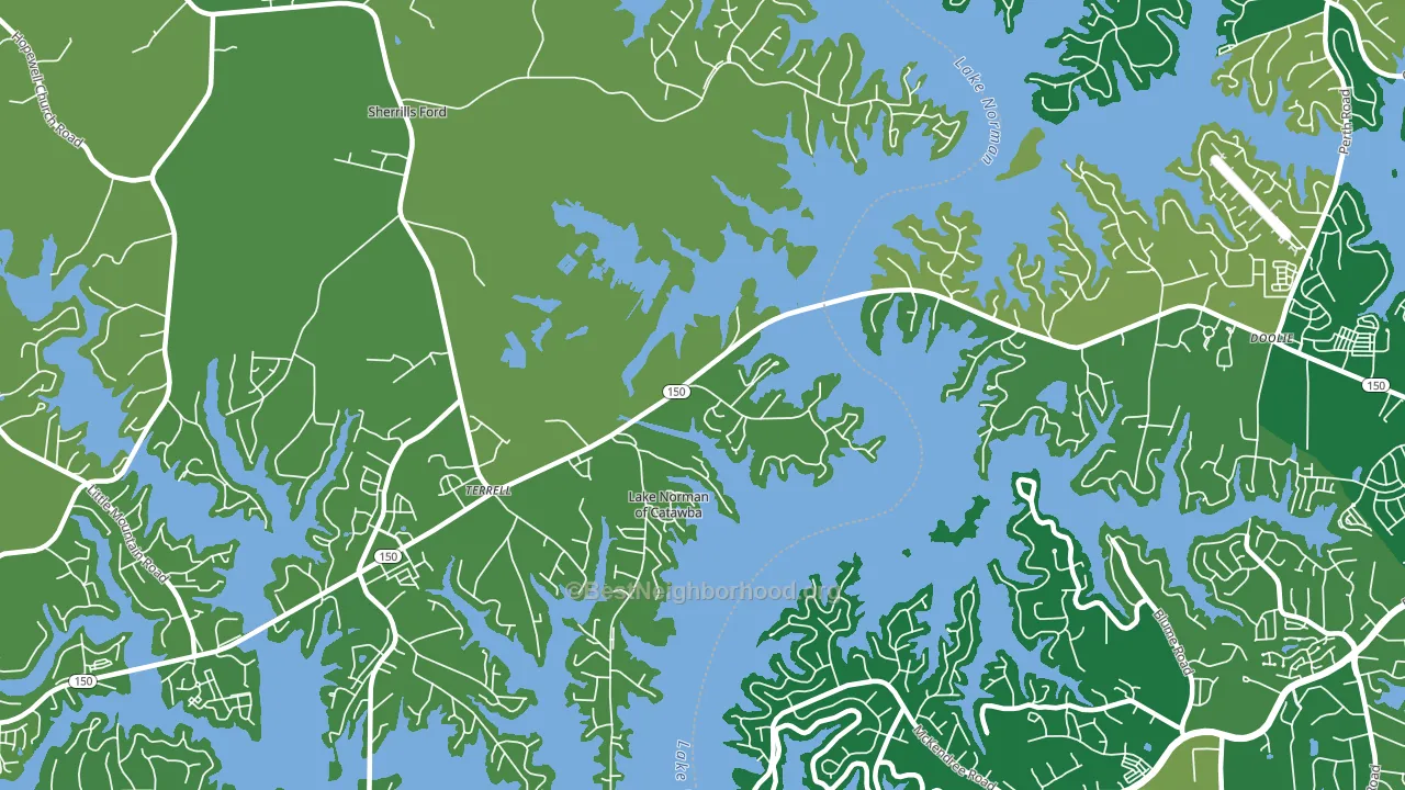 Terrell, NC block-group voter-turnout map