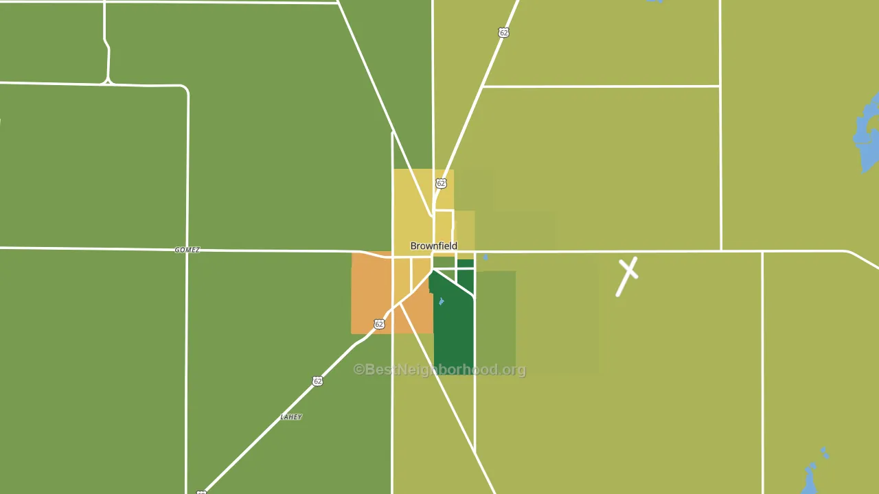 Terry County, TX block-group voter-turnout map