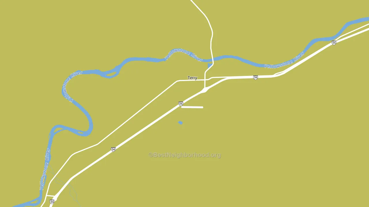 Terry, MT block-group voter-turnout map