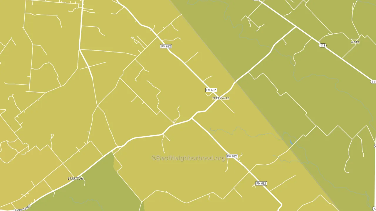 Terryville, TX block-group voter-turnout map