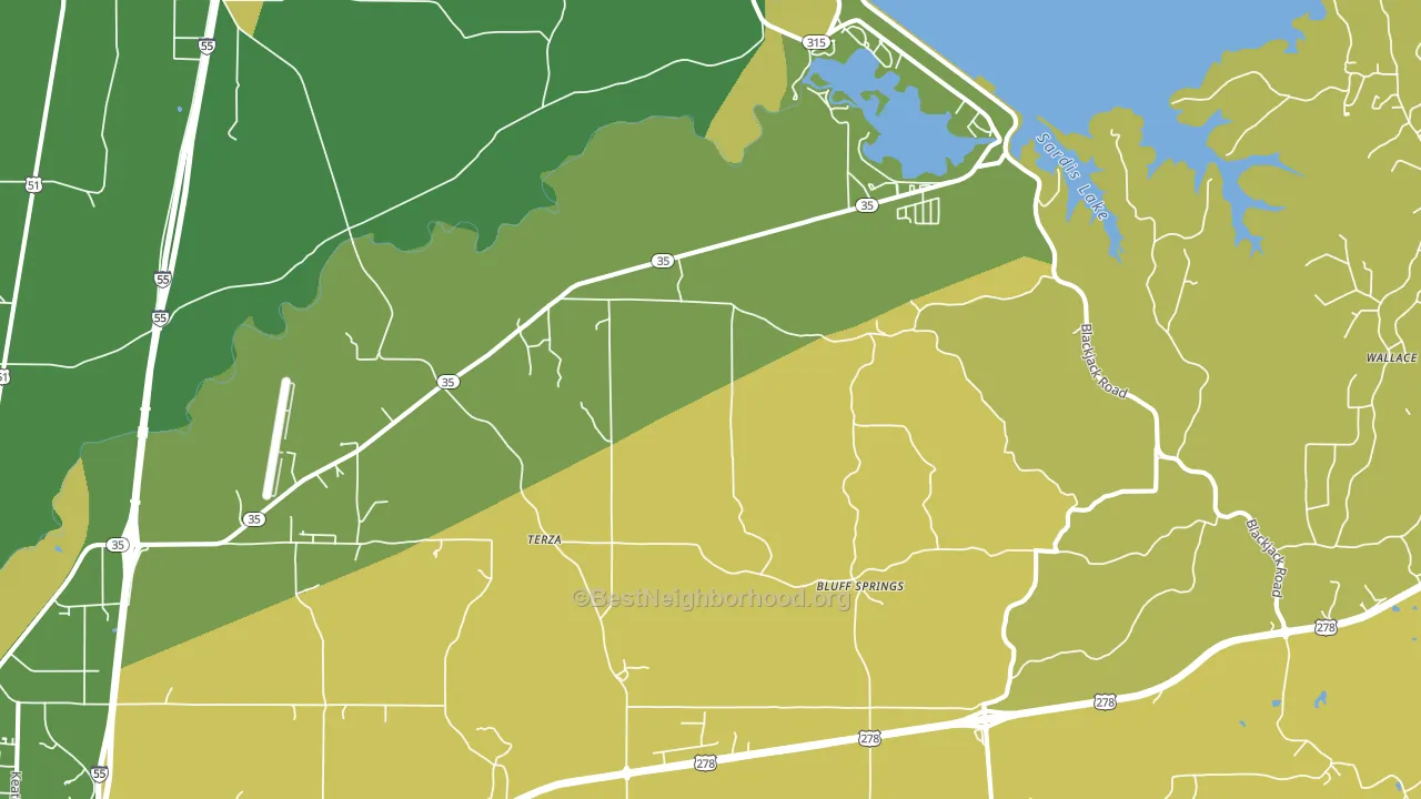Terza, MS block-group voter-turnout map