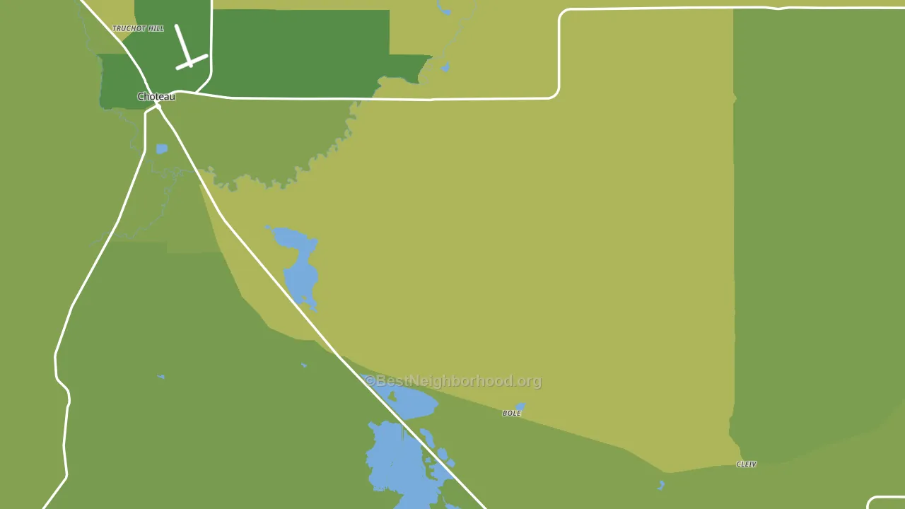 Teton County, MT block-group voter-turnout map
