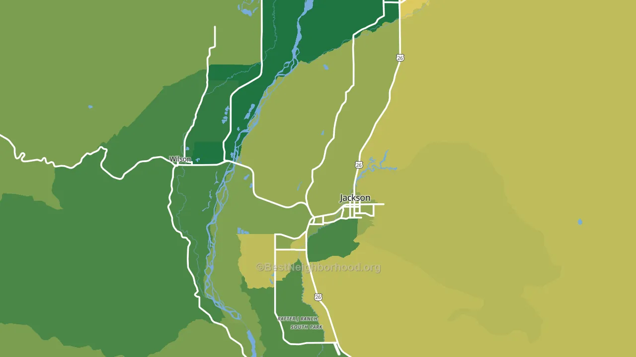Teton County, WY block-group voter-turnout map