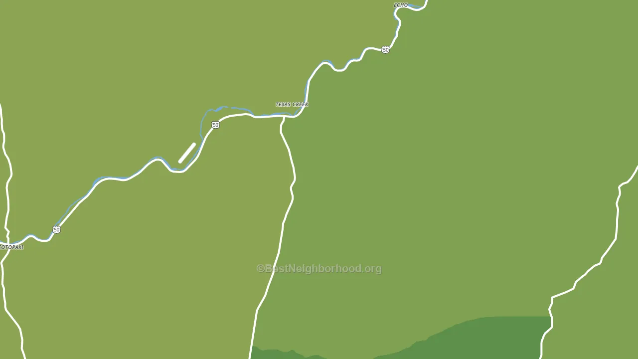 Texas Creek, CO block-group voter-turnout map