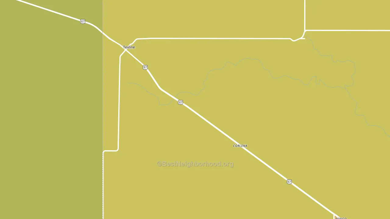Texline, TX block-group voter-turnout map