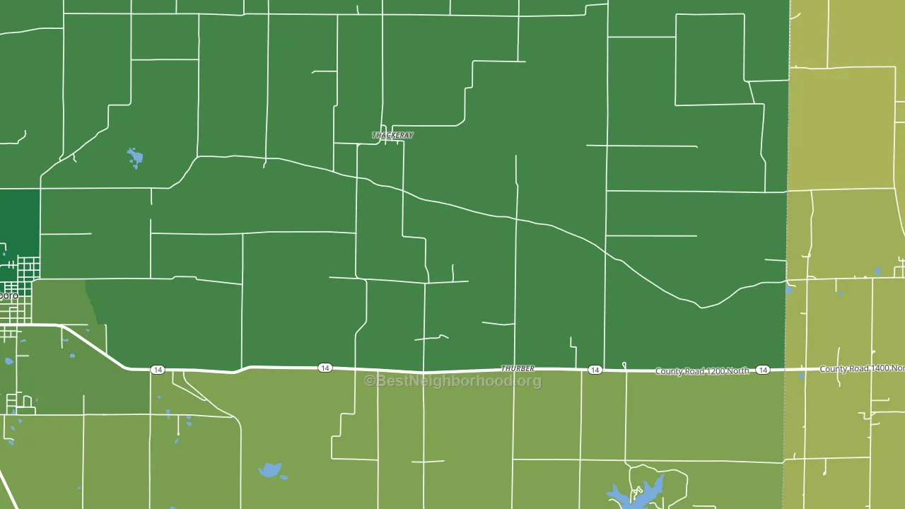 Thackeray, IL block-group voter-turnout map