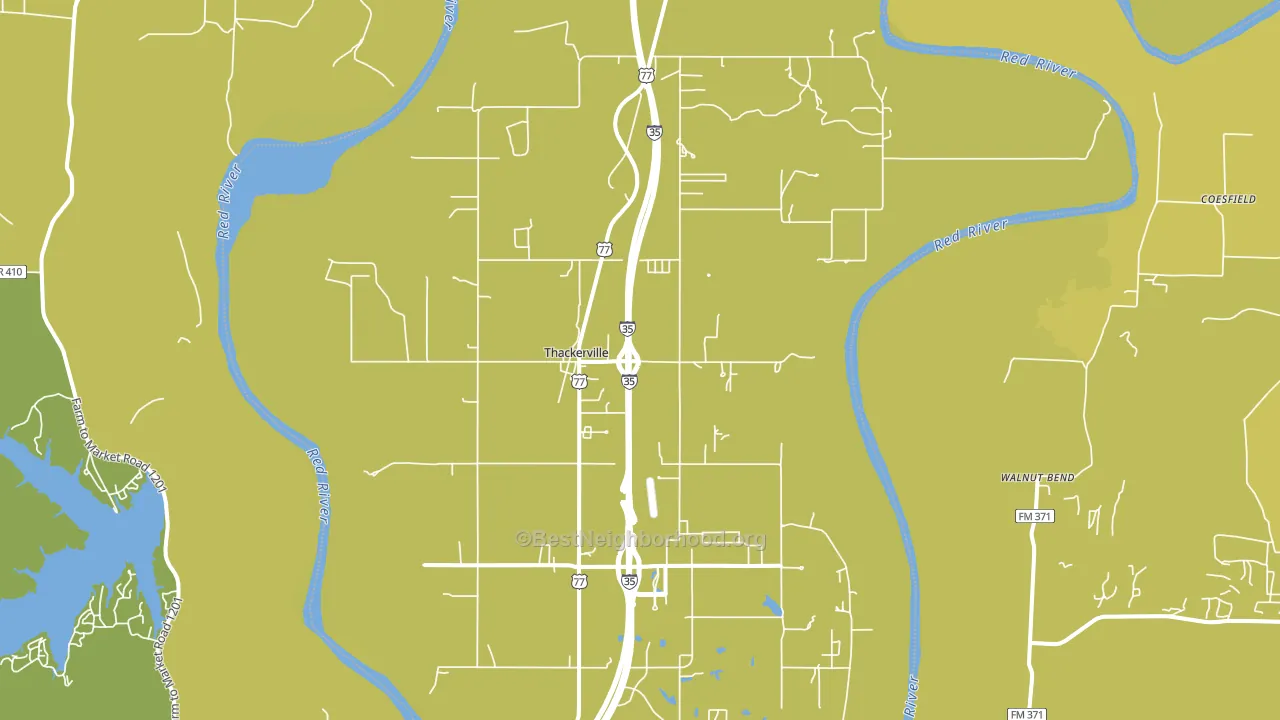 Thackerville, OK block-group voter-turnout map