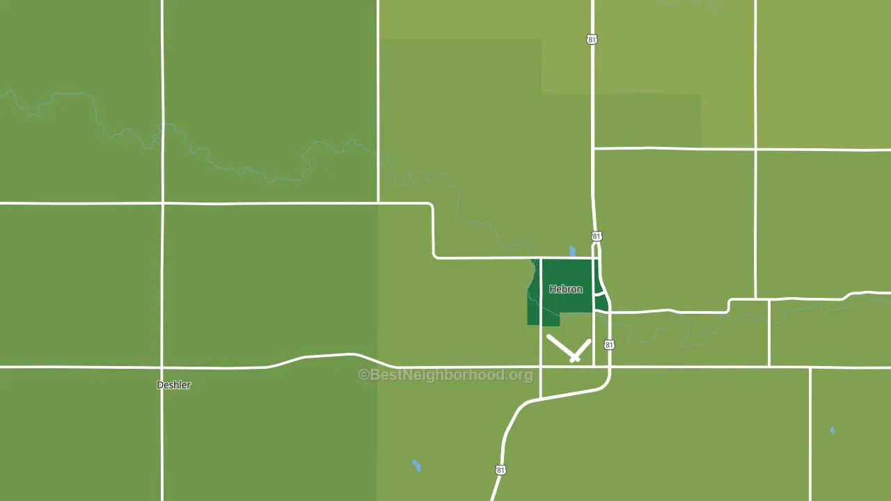Thayer County, NE block-group voter-turnout map