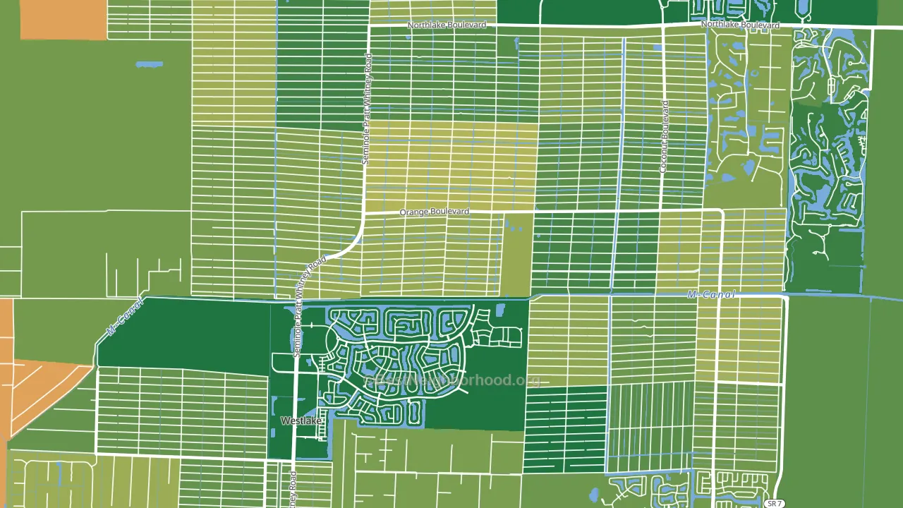 The Acreage, FL block-group voter-turnout map
