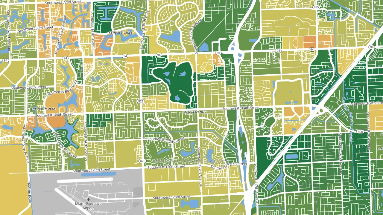 The Crossings, FL block-group voter-turnout map