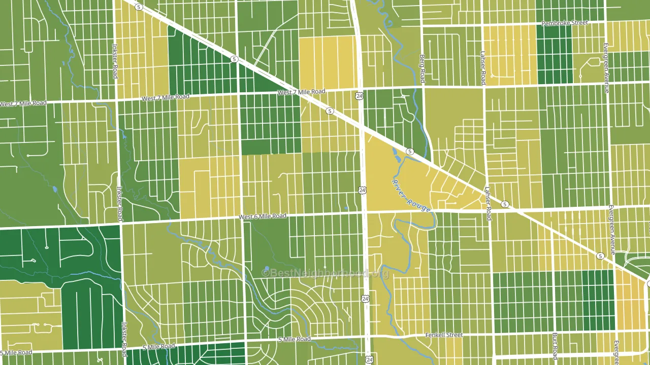 The Eye, Detroit, MI block-group voter-turnout map