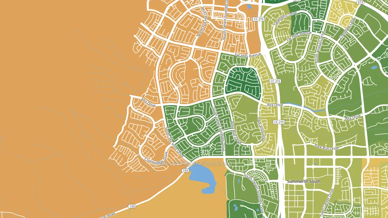 The Paseos, Las Vegas, NV block-group voter-turnout map