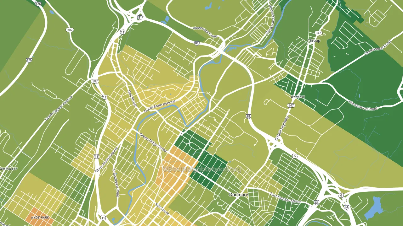 The Plot, Scranton, PA block-group voter-turnout map