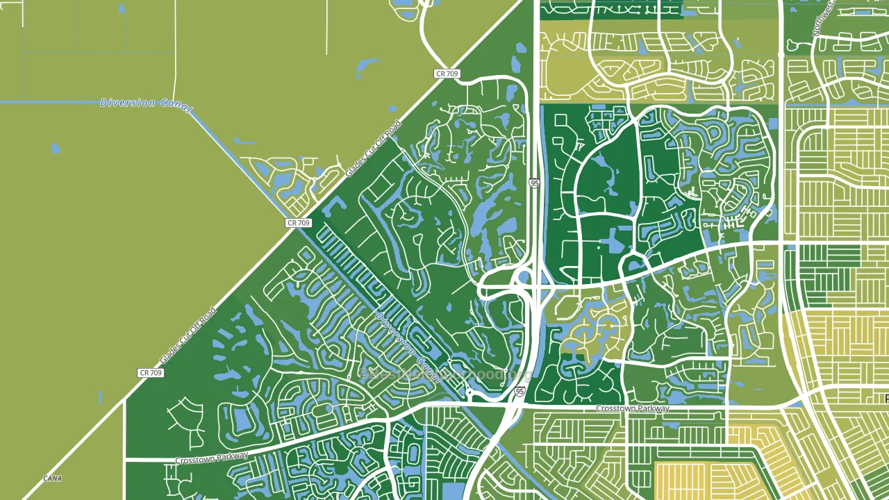 The Reserve, Port St. Lucie, FL block-group voter-turnout map