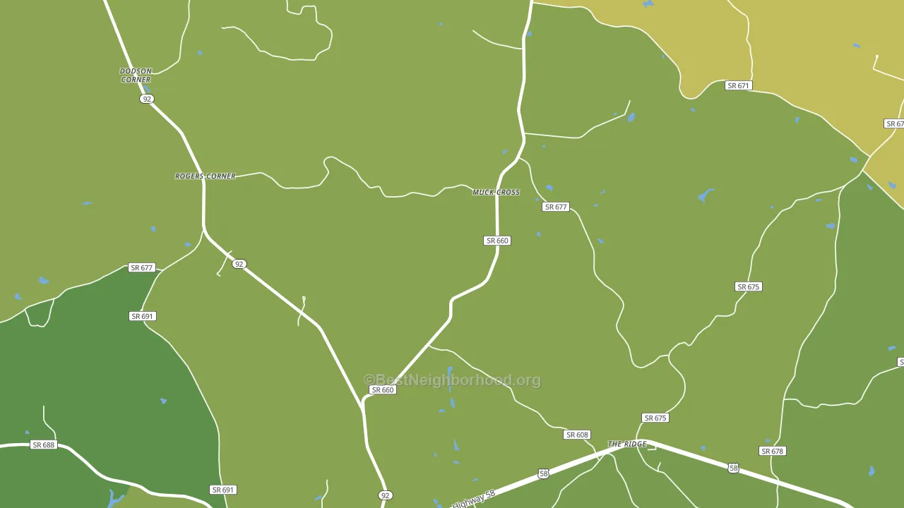 The Ridge, VA block-group voter-turnout map