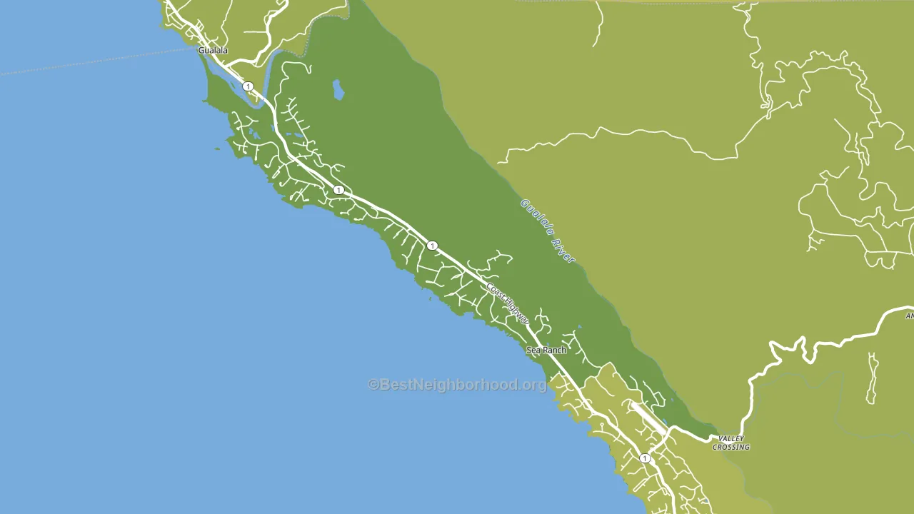 The Sea Ranch, CA block-group voter-turnout map