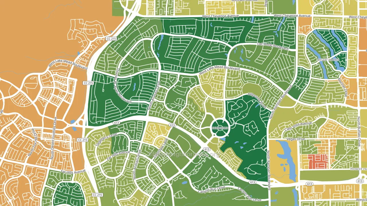 The Trails, Las Vegas, NV block-group voter-turnout map