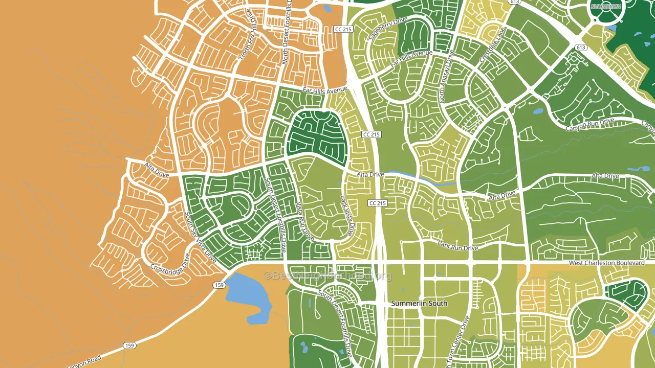 The Vistas, Las Vegas, NV block-group voter-turnout map