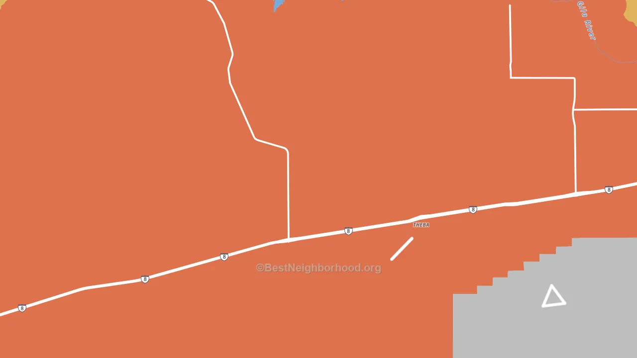 Theba, AZ block-group voter-turnout map