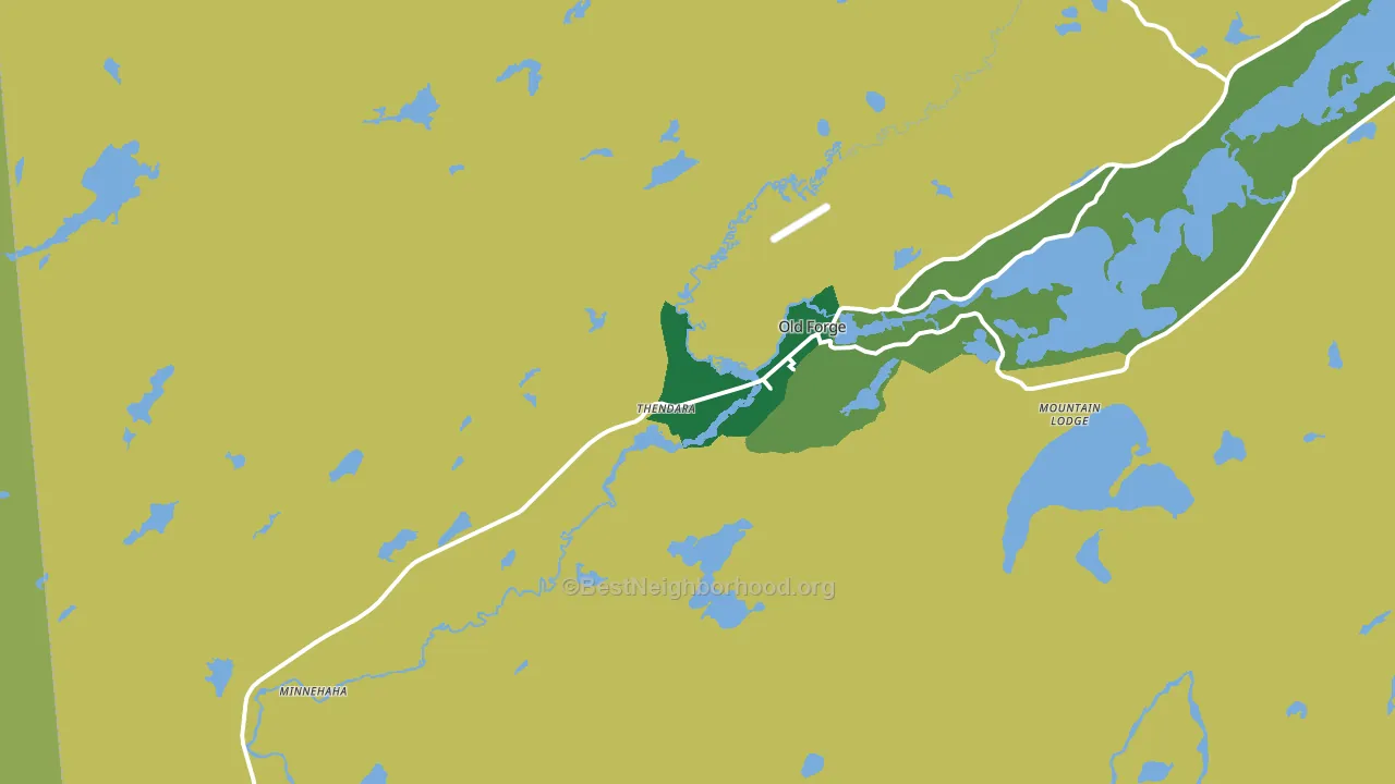 Thendara, NY block-group voter-turnout map