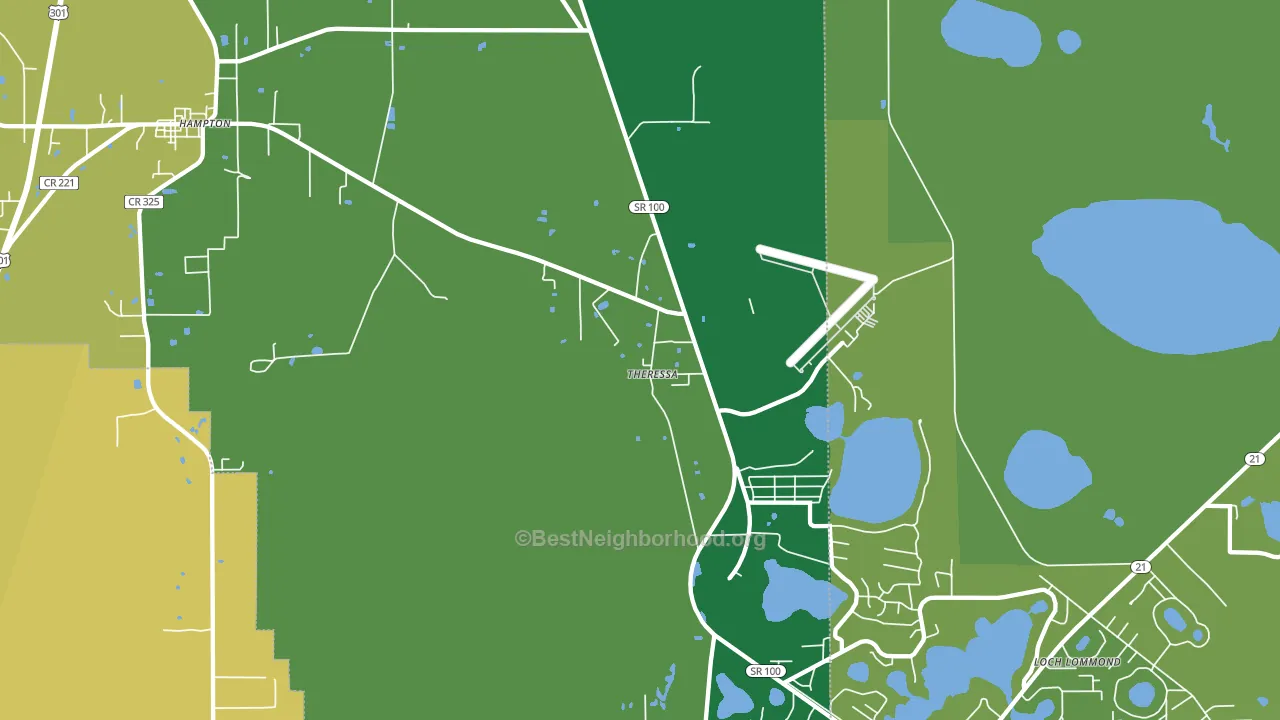 Theressa, FL block-group voter-turnout map