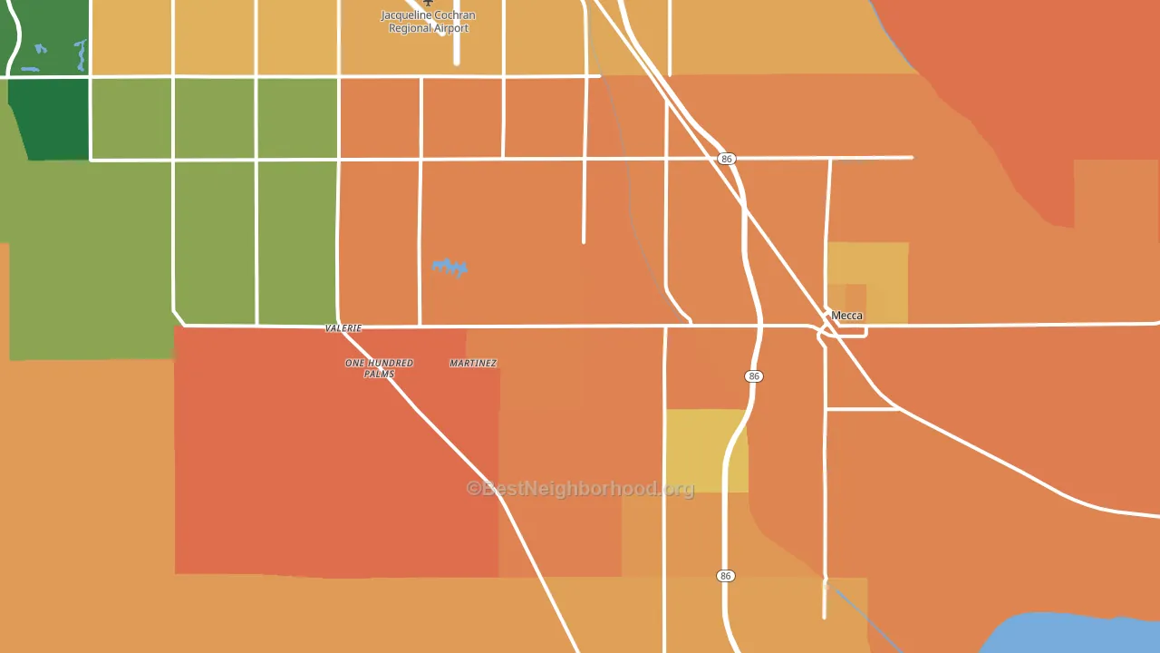 Thermal, CA block-group voter-turnout map