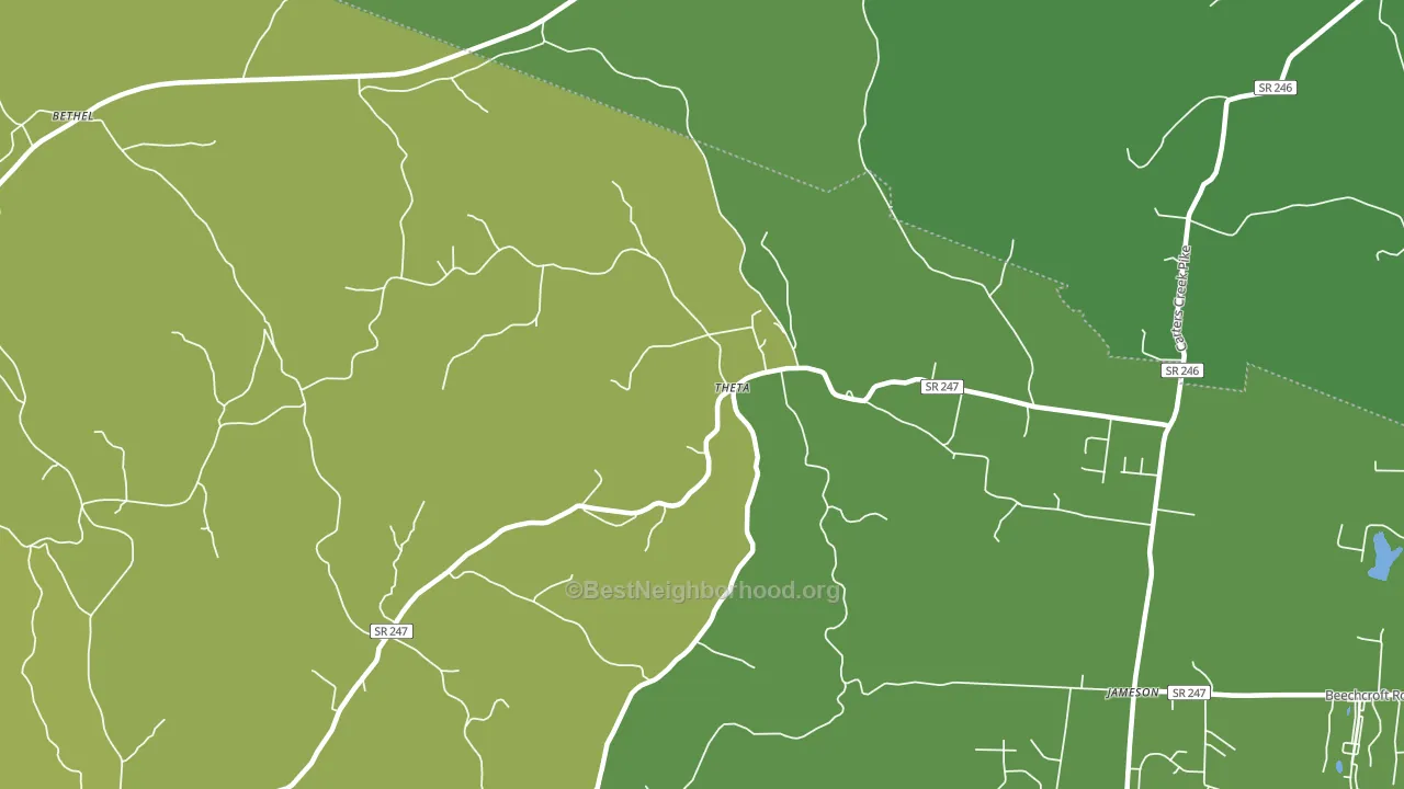 Theta, TN block-group voter-turnout map
