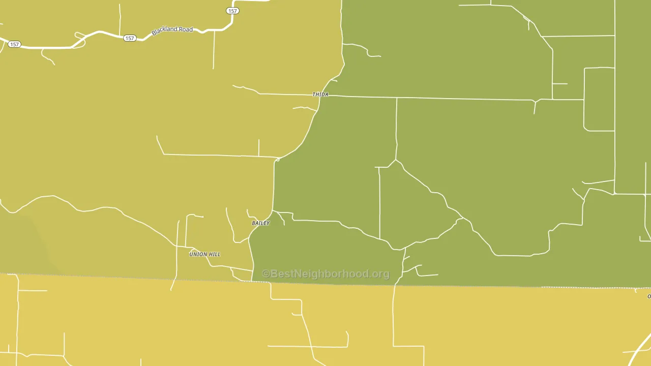 Thida, AR block-group voter-turnout map