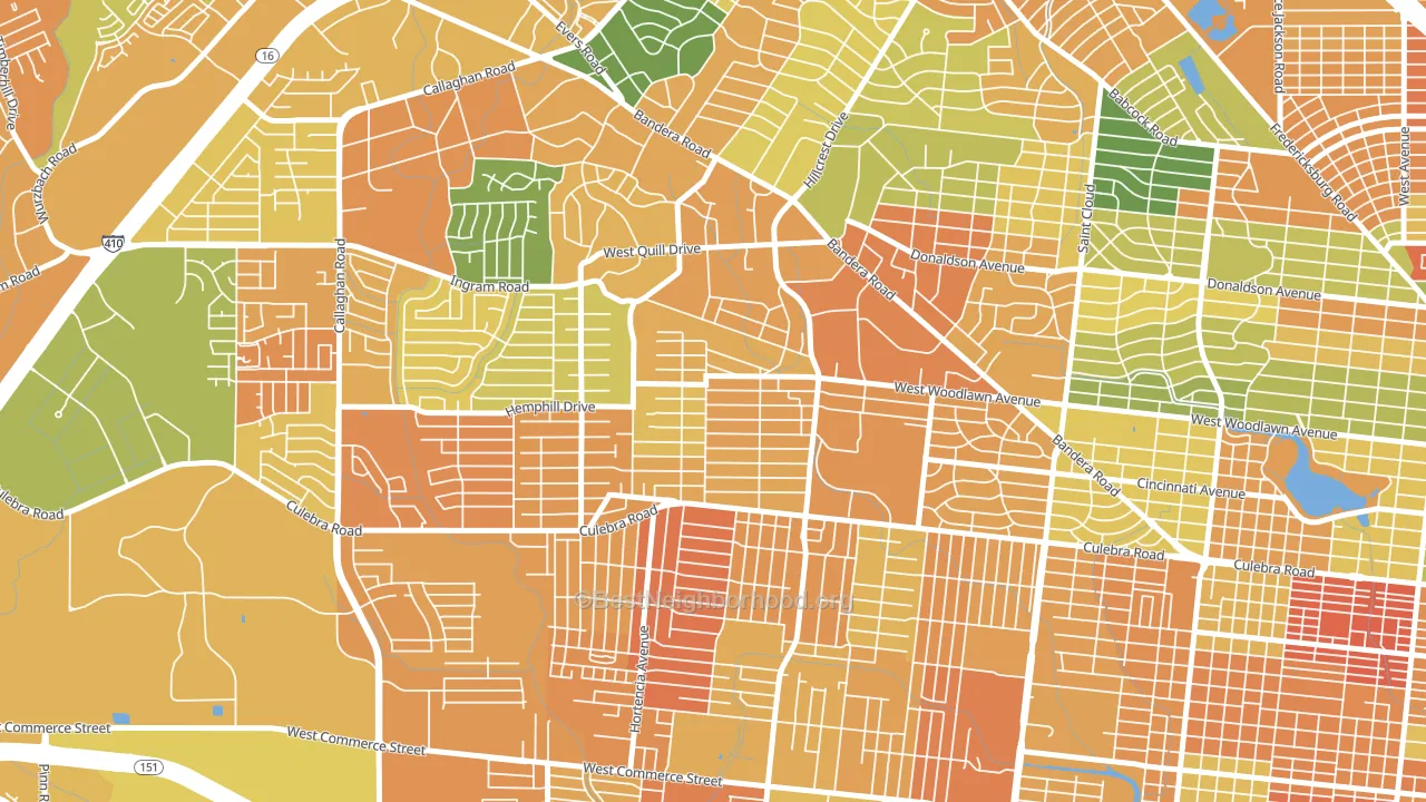 Third World, San Antonio, TX block-group voter-turnout map